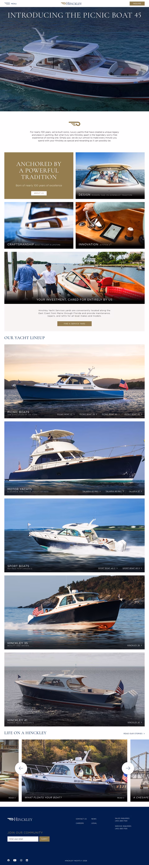 Hinckley-Yachts Homepage 1440px