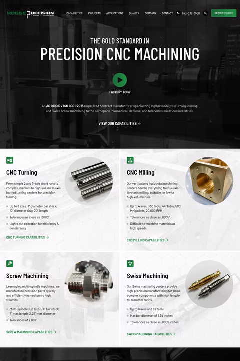 Hogge-Precision-Parts Homepage 1440px