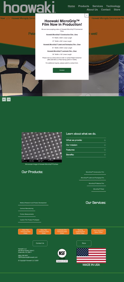 Hoowaki Homepage 1440px