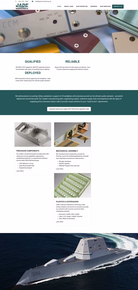 Jade-Manufacturing Homepage 1440px