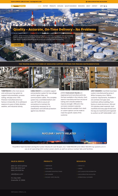 James-C-White-Company Homepage 1440px