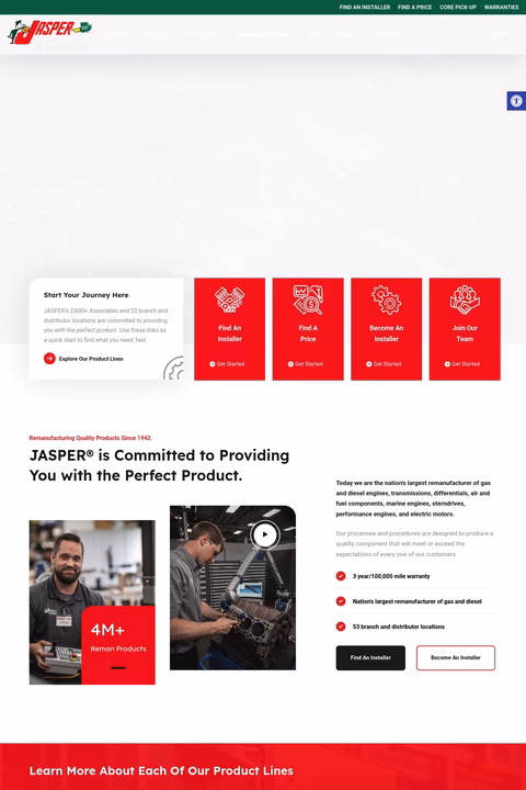 Jasper-Engines-Transmissions Homepage 1440px