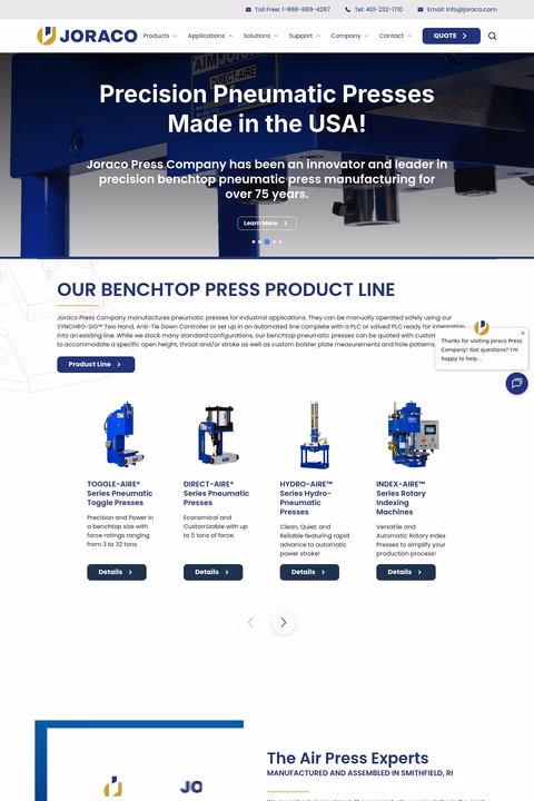 Joraco-Press-Company Homepage 1440px