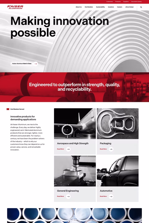 Kaiser-Aluminum Homepage 1440px