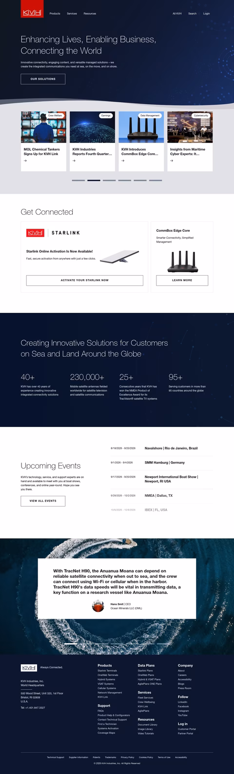 Kvh-Industries Homepage 1440px