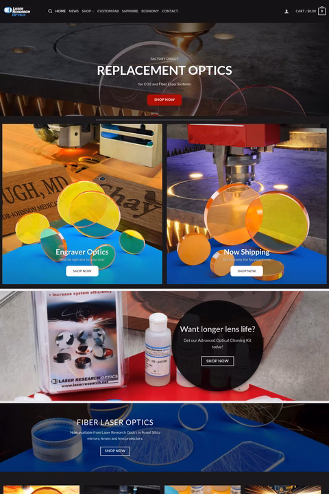 Laser-Research-Optics Homepage 1440px