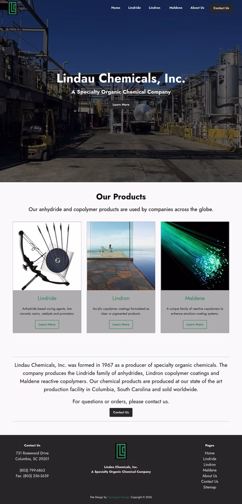 Lindau-Chemicals Homepage 1440px