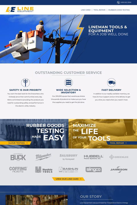Line-Equipment-Sales-Company Homepage 1440px