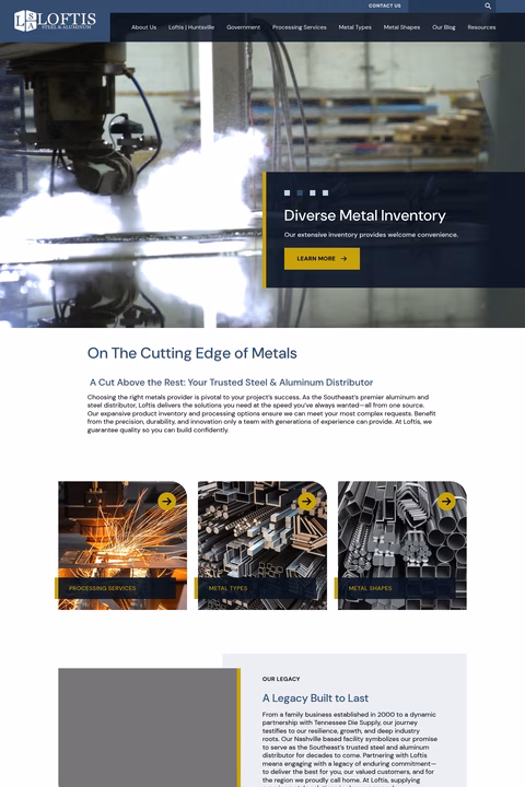Loftis-Steel-Aluminum Homepage 1440px