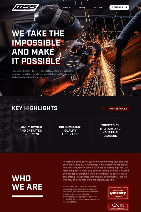 Machine-Shop-Services Homepage 1440px