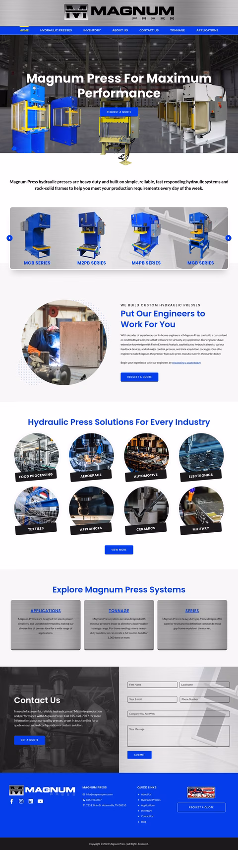 Magnum-Press Homepage 1440px