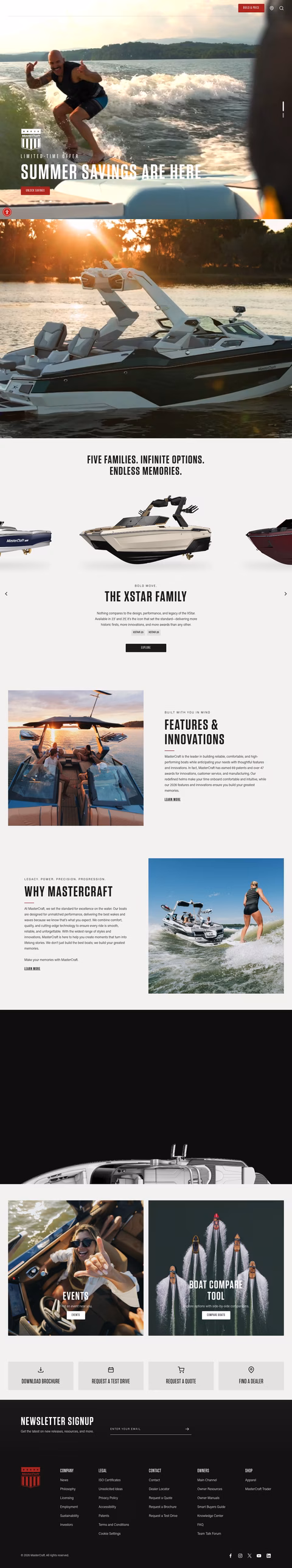 Mastercraft Homepage 1440px