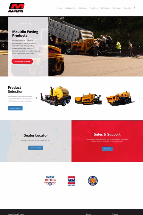 Mauldin-Paving-Products Homepage 1440px