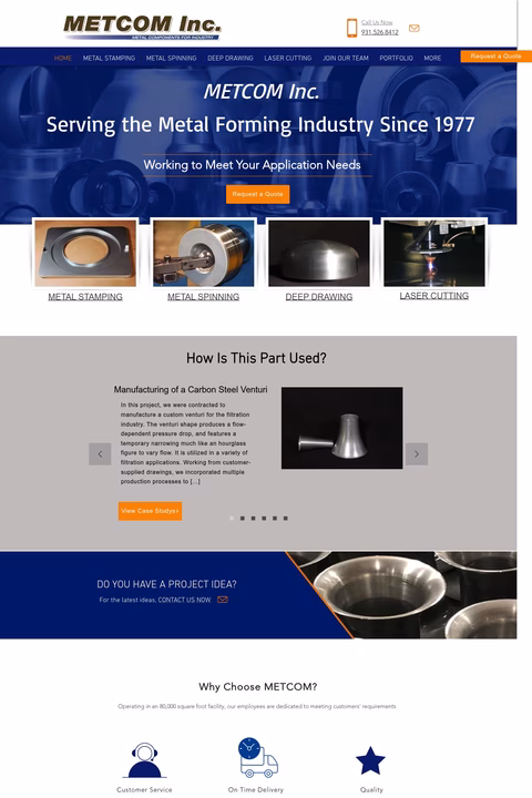 Metcom-Inc Homepage 1440px