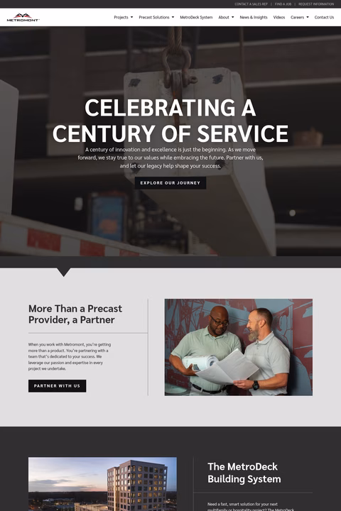 Metromont-Precast-Concrete Homepage 1440px