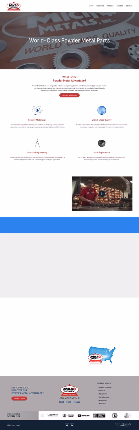 Micro-Metals Homepage 1440px