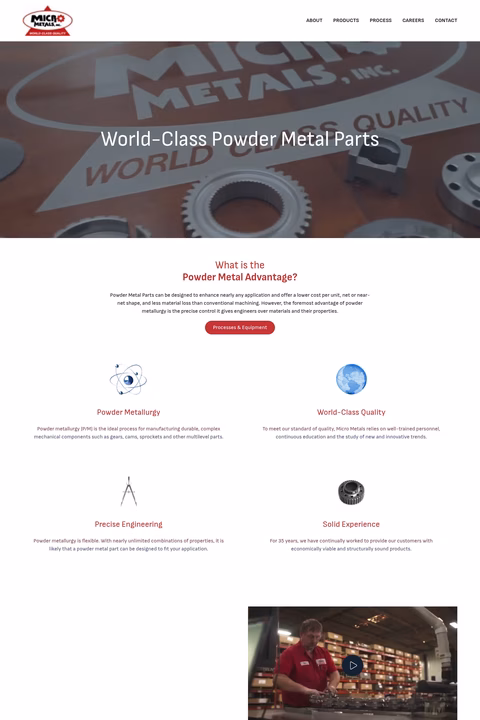 Micro-Metals Homepage 1440px