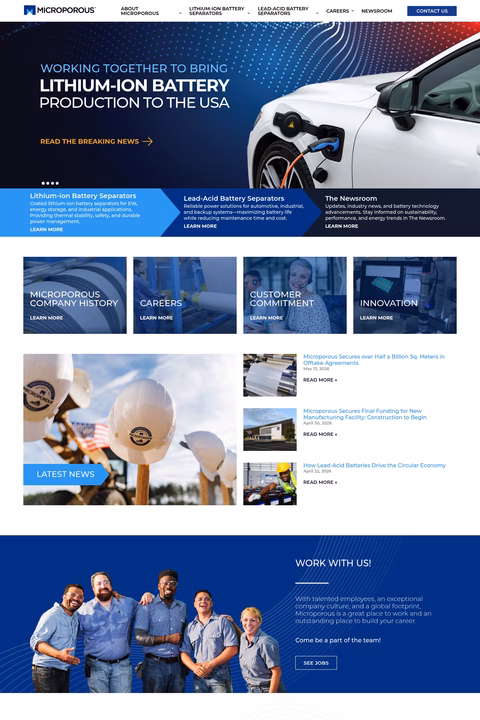 Microporous Homepage 1440px