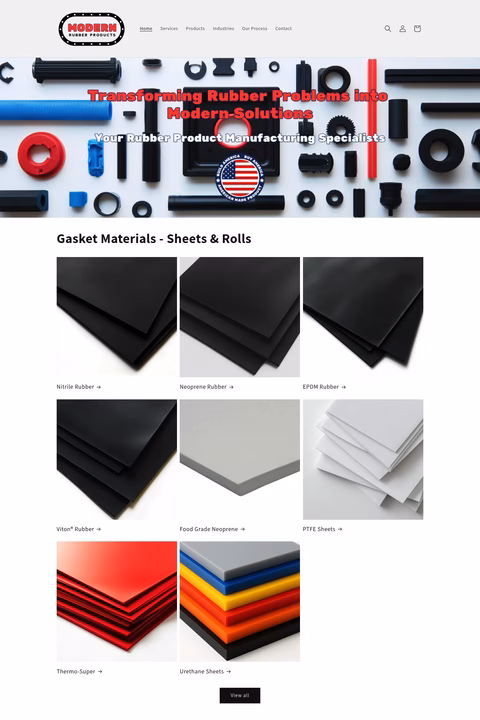 Modern-Rubber-Products Homepage 1440px