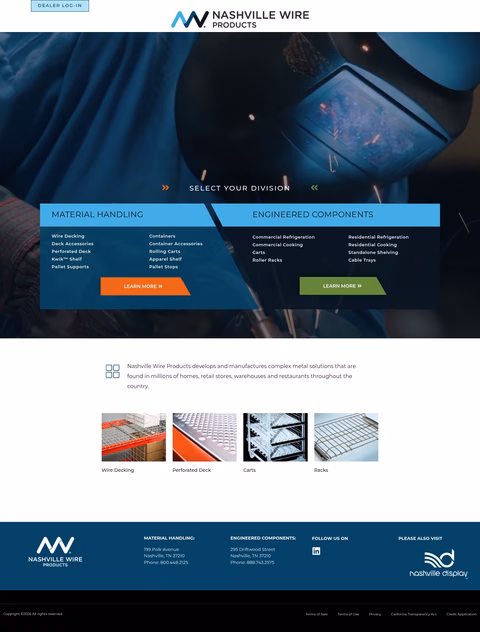 Nashville-Wire-Products Homepage 1440px