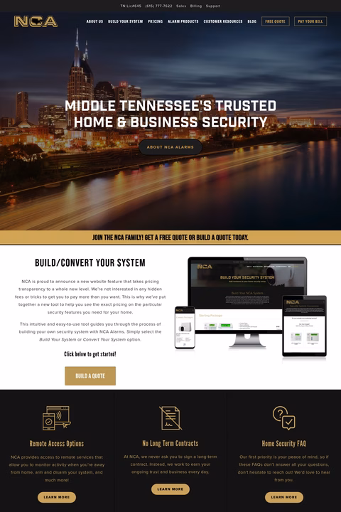 Nca-Alarms Homepage 1440px