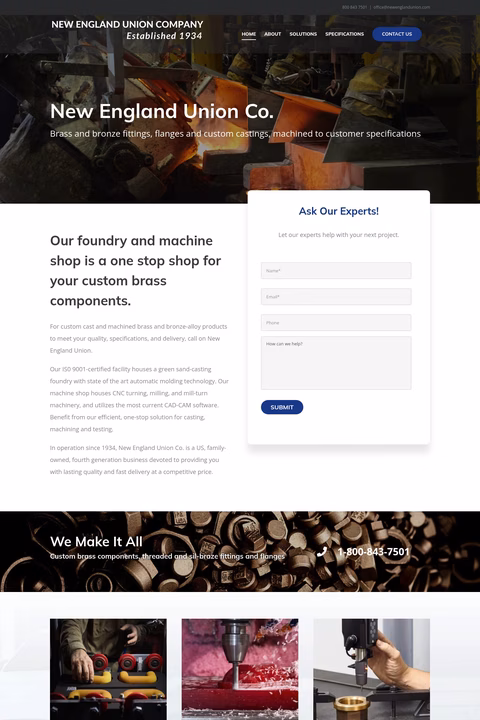 New-England-Union-Company Homepage 1440px