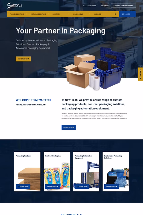 New-Tech-Packaging Homepage 1440px