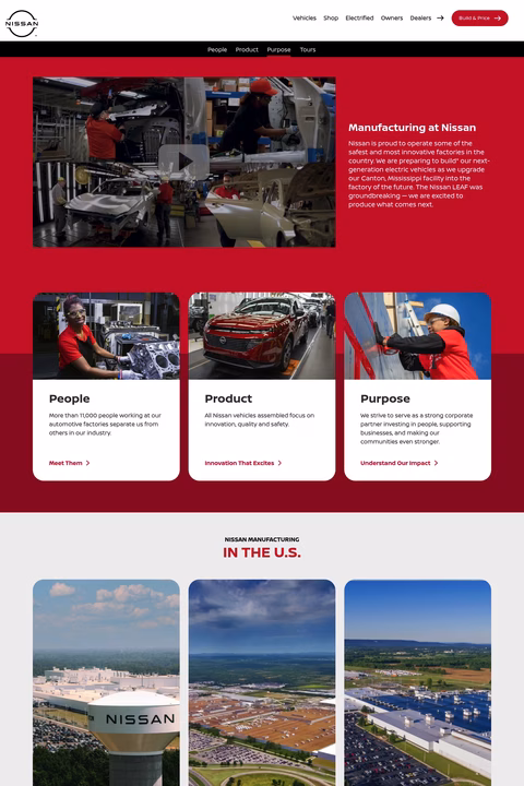 Nissan-North-America Homepage 1440px
