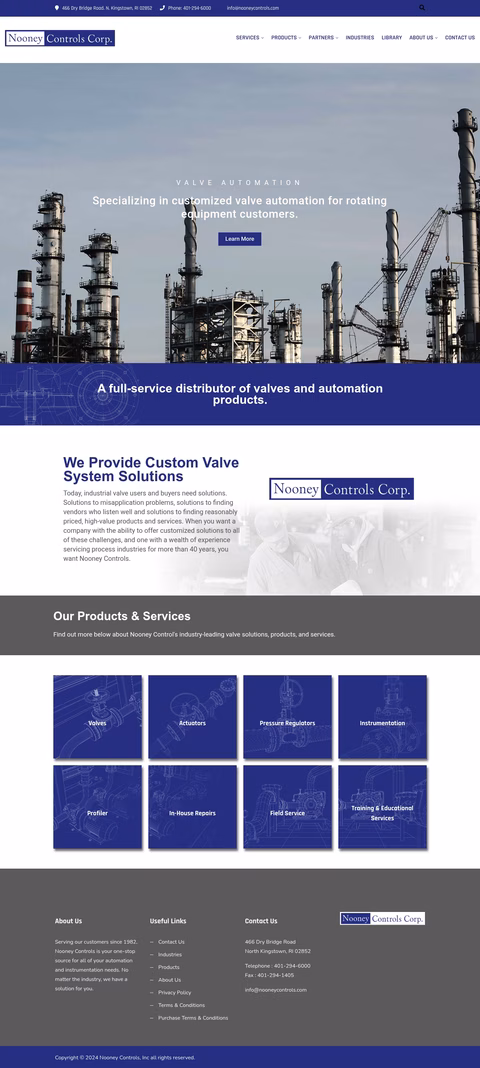 Nooney-Controls-Corporation Homepage 1440px