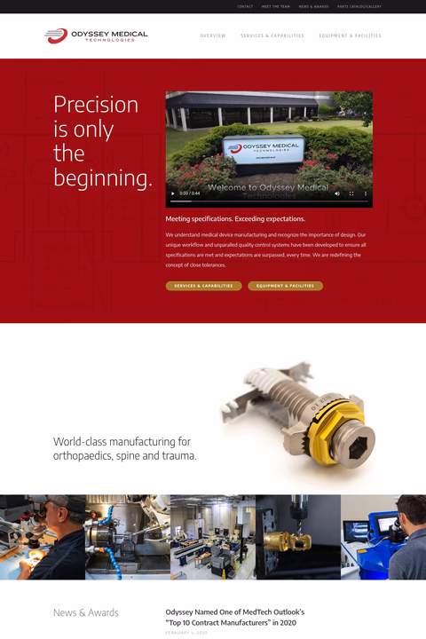Odyssey-Medical-Technologies Homepage 1440px