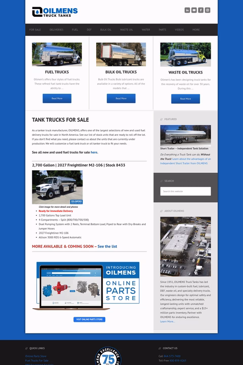 Oilmens-Truck-Tanks Homepage 1440px