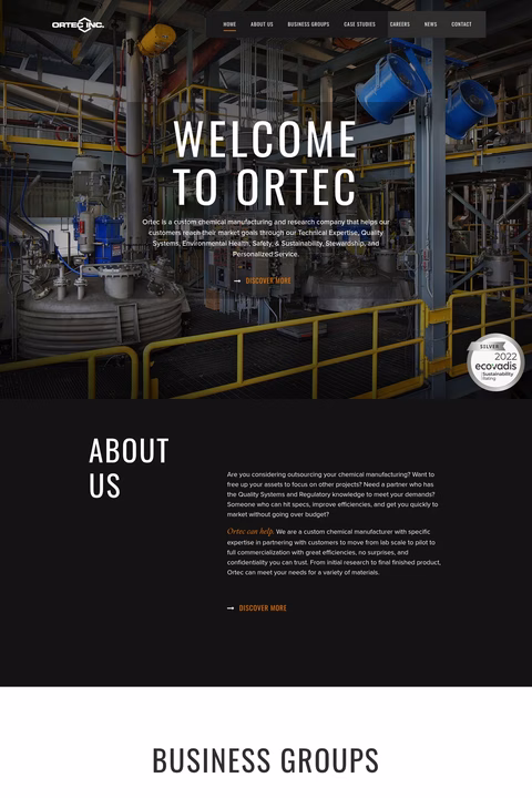 Ortec-Inc Homepage 1440px