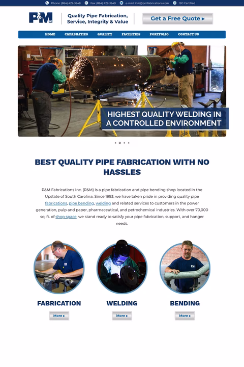 P-M-Fabrications Homepage 1440px