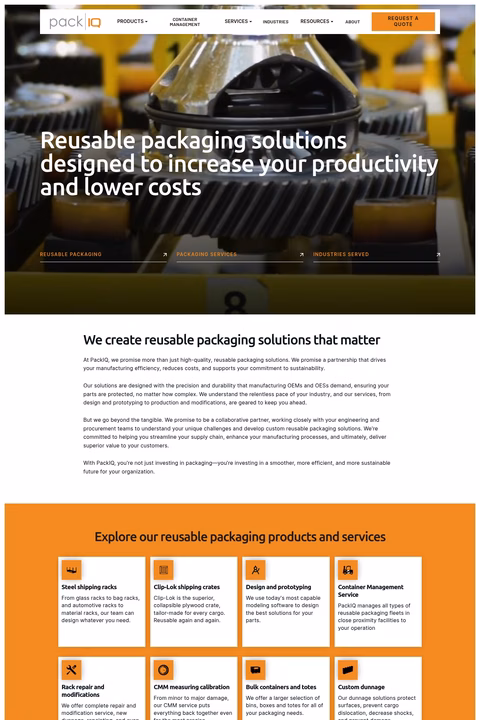Packiq Homepage 1440px