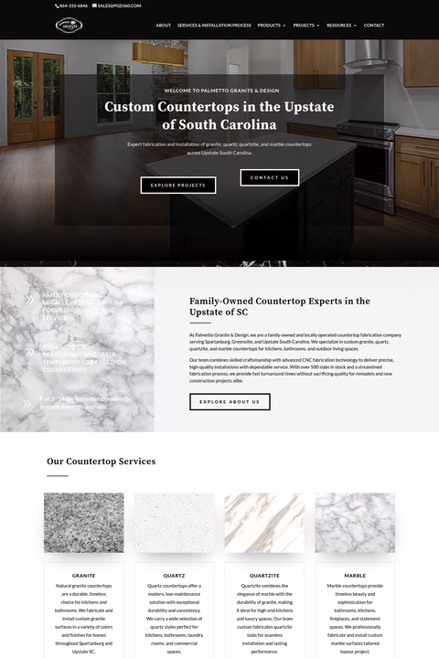 Palmetto-Granite-Design Homepage 1440px