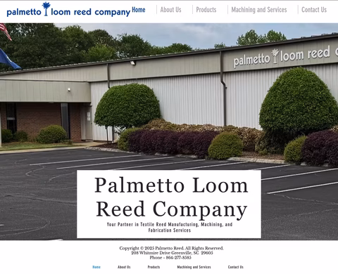 Palmetto-Loom-Reed-Company Homepage 1440px