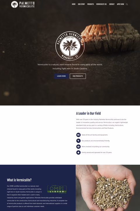 Palmetto-Vermiculite Homepage 1440px