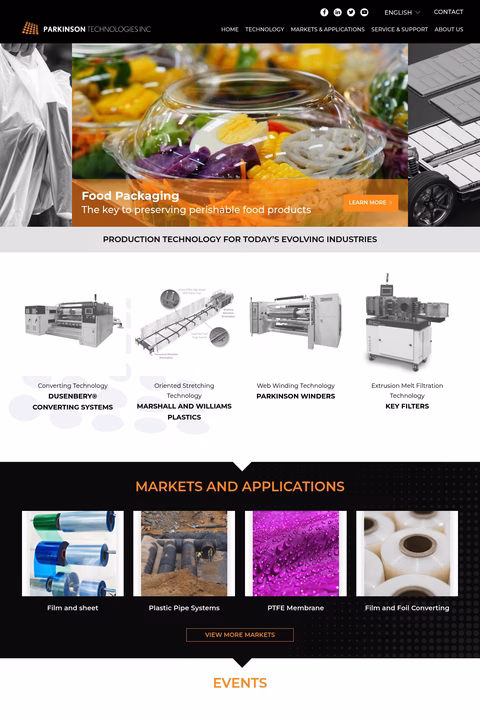 Parkinson-Technologies Homepage 1440px