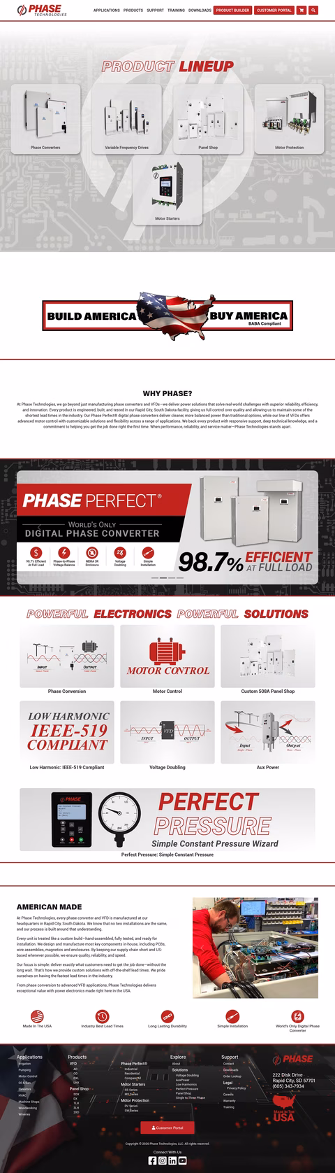 Phase-Technologies Homepage 1440px