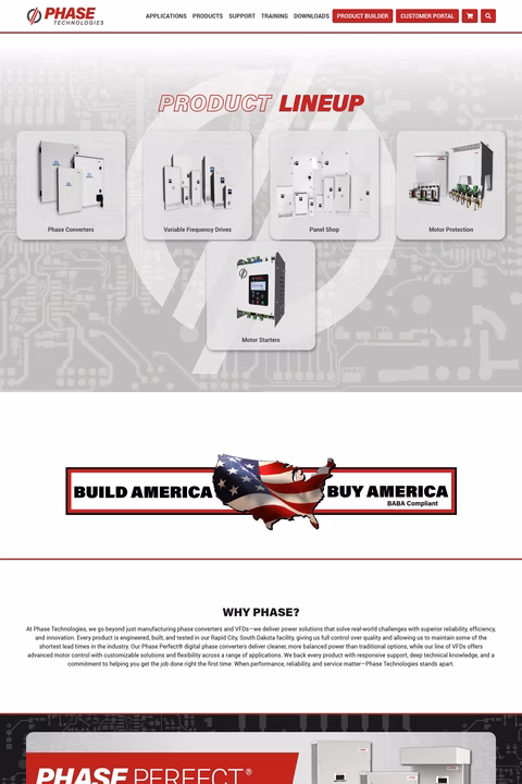 Phase-Technologies Homepage 1440px