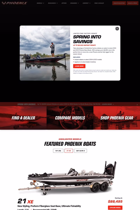Phoenix-Boats Homepage 1440px