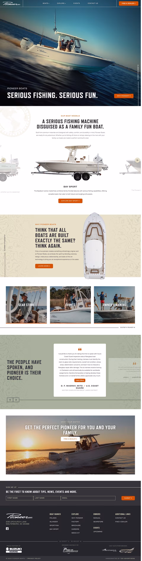 Pioneer-Boats Homepage 1440px