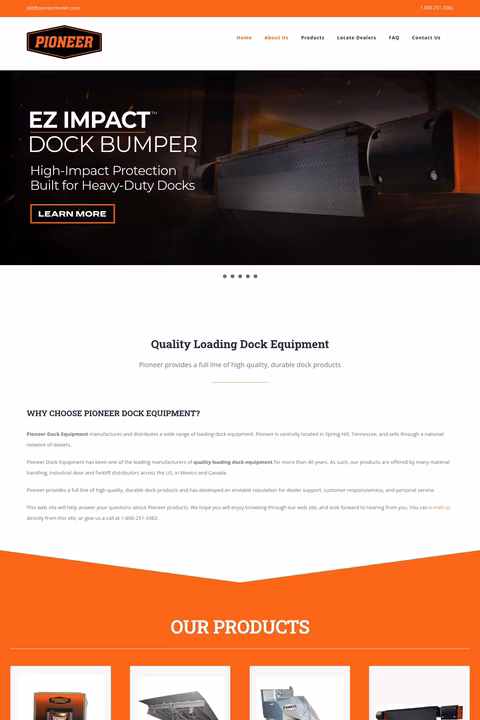 Pioneer-Dock-Equipment Homepage 1440px