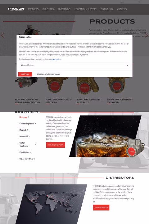 Procon-Products Homepage 1440px