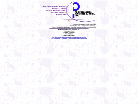 Professional-Machine-Tool Homepage 1440px