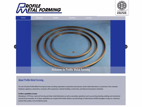 Profile-Metal-Forming Homepage 1440px