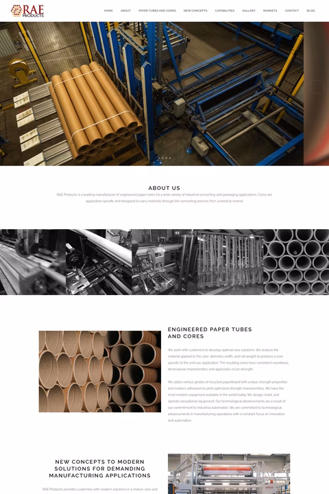 Rae-Products Homepage 1440px