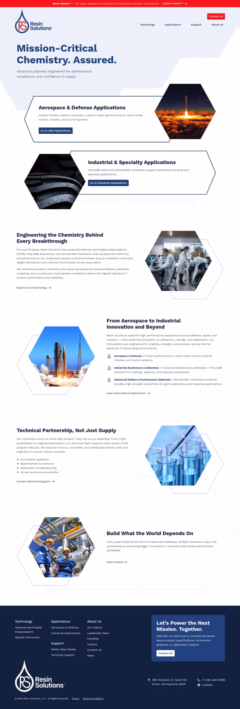 Resin-Solutions Homepage 1440px