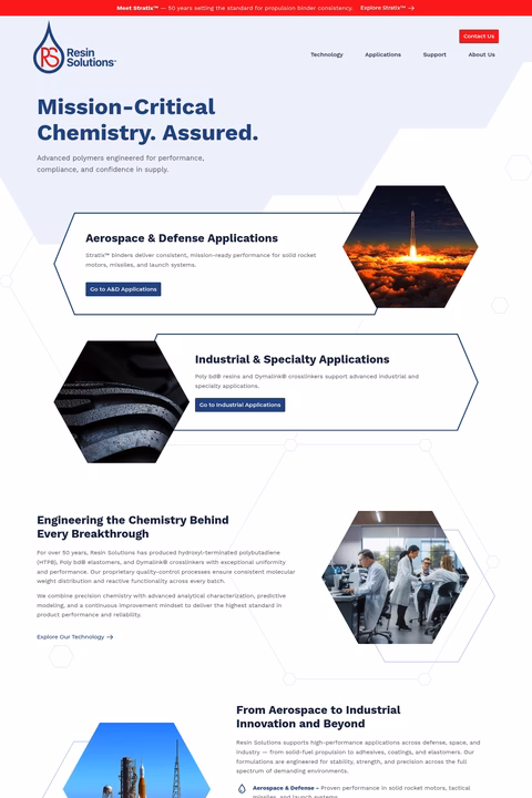 Resin-Solutions Homepage 1440px