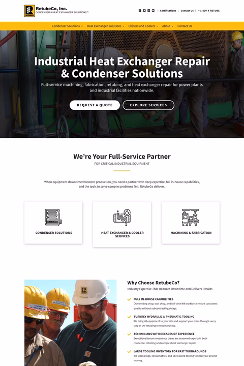 Retubeco Homepage 1440px